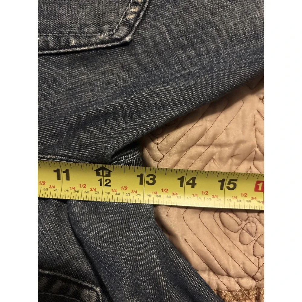 Reward Jeans Mens 32x29 Straight Fit‎ Denim Dark Wash Saw Tooth Pocket Hemmed